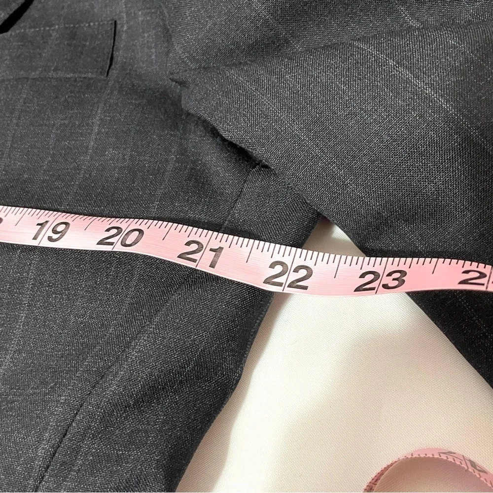 VTG, Jos. A. Bank wool suit coat, established 1905, gray pinstriped